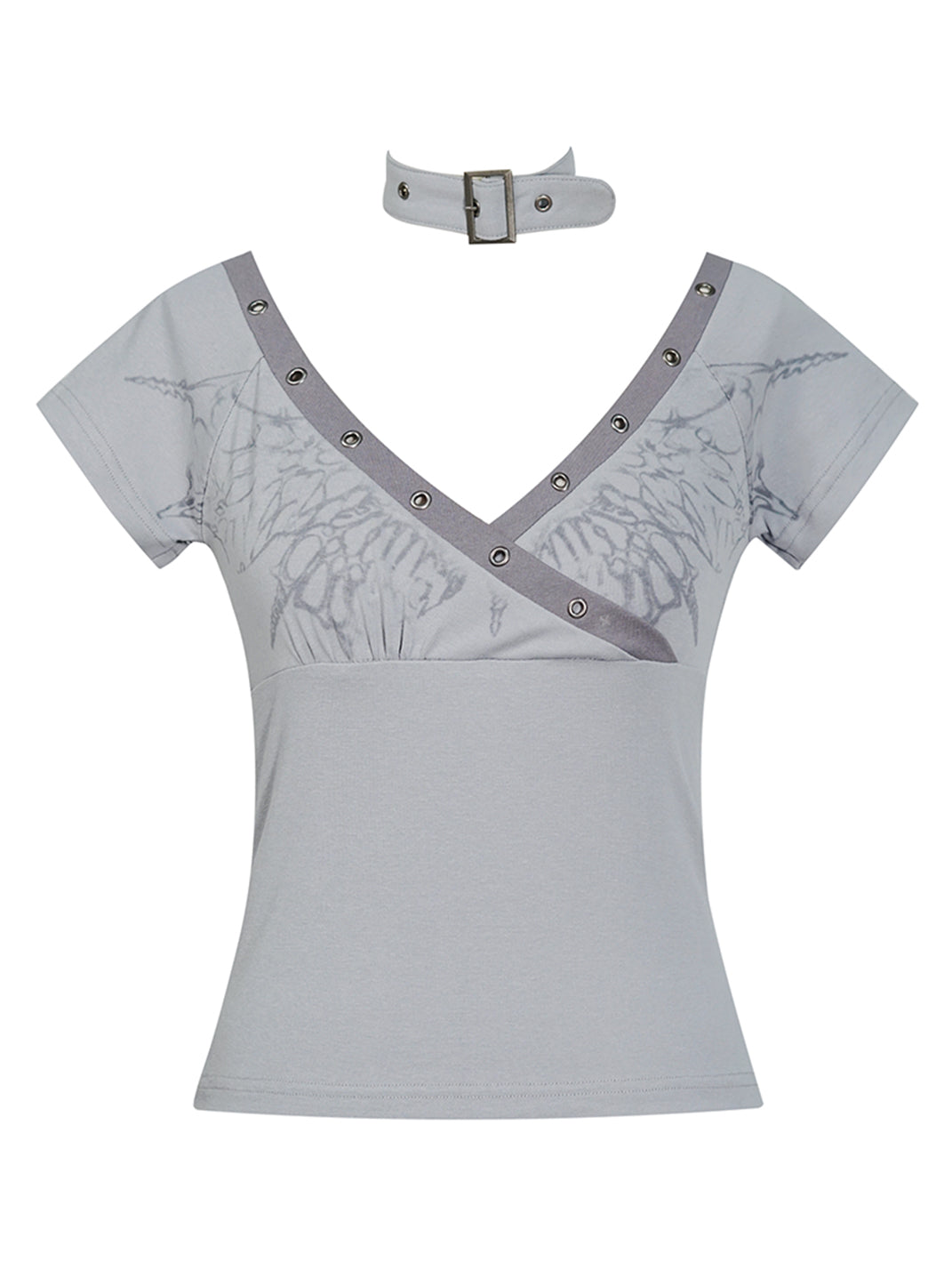 CestNous|Women's Butterfly Print Slim Fit T-Shirt - PSYLOS 1, CestNous|Women's Butterfly Print Slim Fit T-Shirt, T-Shirt, CestNous, PSYLOS 1
